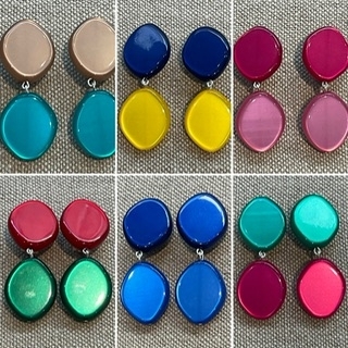 Boucles d’oreilles Clips résine made in France