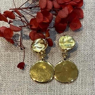 Boucles d’oreilles clips dorée made in France