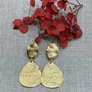 Boucles d'oreilles percées dorées made in France