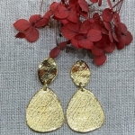 Boucles d’oreilles percées made in France acier inoxydable doré