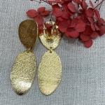 Boucles d’oreilles Clips Eulalie made in France doré acier inoxydable