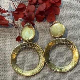 Boucles d’oreilles dorées Clips made in France