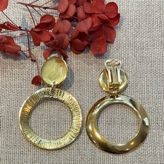 Boucles d’oreilles dorées Clips made in France