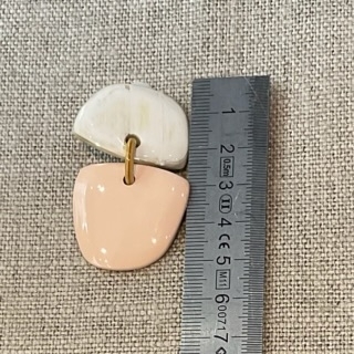 Boucles d’oreilles Clips corne laquée