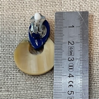 Boucles d’oreilles Clips corne laquée