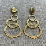 Florence Boucles d’oreilles Clips trois cercles made in France doré