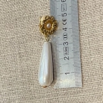 Boucle d’oreille perle et doré made in France