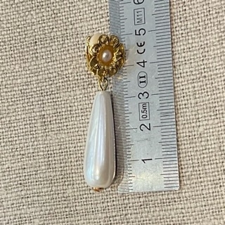 Boucle d’oreille perle et doré made in France