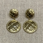 Boucles d'oreilles percé acier inoxydable doré