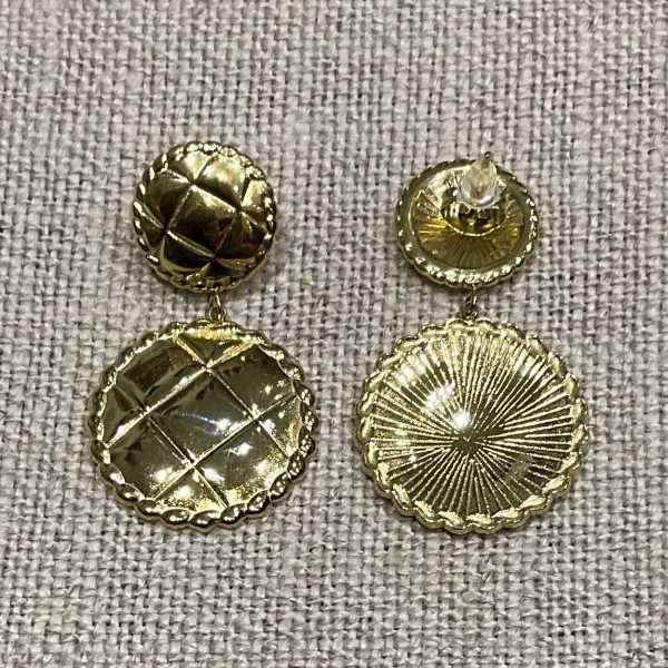 Boucles d'oreilles percé acier inoxydable doré