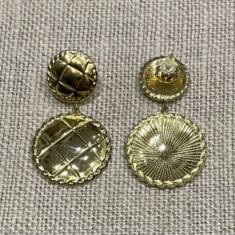 Boucles d'oreilles percé acier inoxydable doré