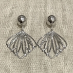 Boucles d'oreilles percé acier inoxydable argenté