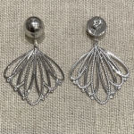 Boucles d'oreilles percé acier inoxydable argenté