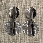 Boucles d'oreille clips argenté acier inoxydable