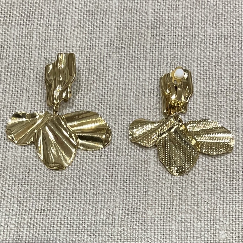 Boucles d'oreilles clips acier inoxydable