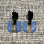 Boucles d’oreilles clips corne laquée