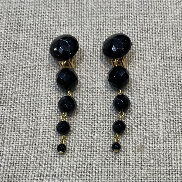 Chute de strass noir clips