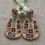 Boucles d’oreilles perles de rocailles percées