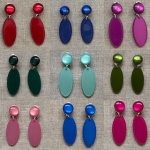 Boucles d’oreilles résine Clips couleur made in France