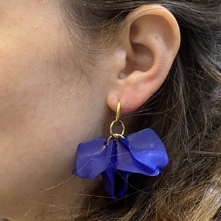 Boucles d’oreilles fleurs pétales made in France