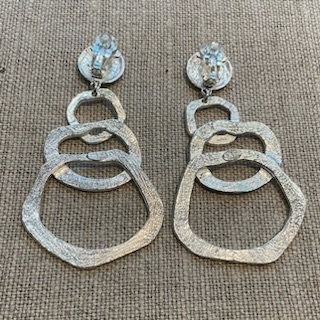 Florence Boucles d’oreilles Clips argenté made in France