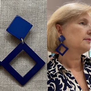 Boucles d’oreille clips percées résine Made in France Couleur