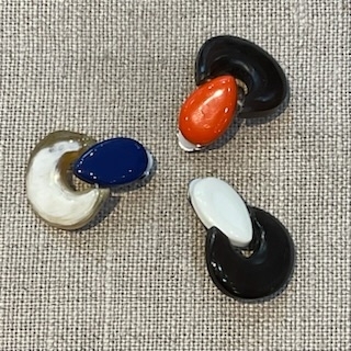 Boucles d’oreilles Clips corne laquée