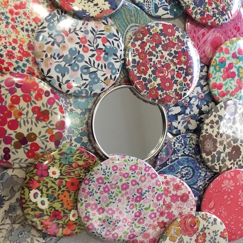 Miroir de poche sac à main liberty Made in France