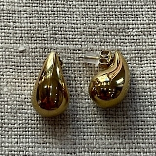 Boucles d’oreilles goutte percées doré acier inoxydable