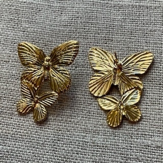 Boucles d’oreilles papillons acier inoxydable