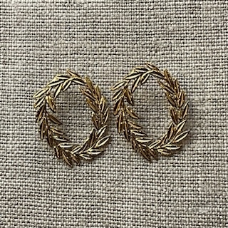 Boucles d’oreilles fleurs percées dorées acier inoxydable Feuilles