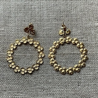 Boucles d’oreilles percées fleur acier inoxydable