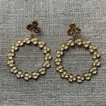 Boucles d’oreilles percées fleur acier inoxydable